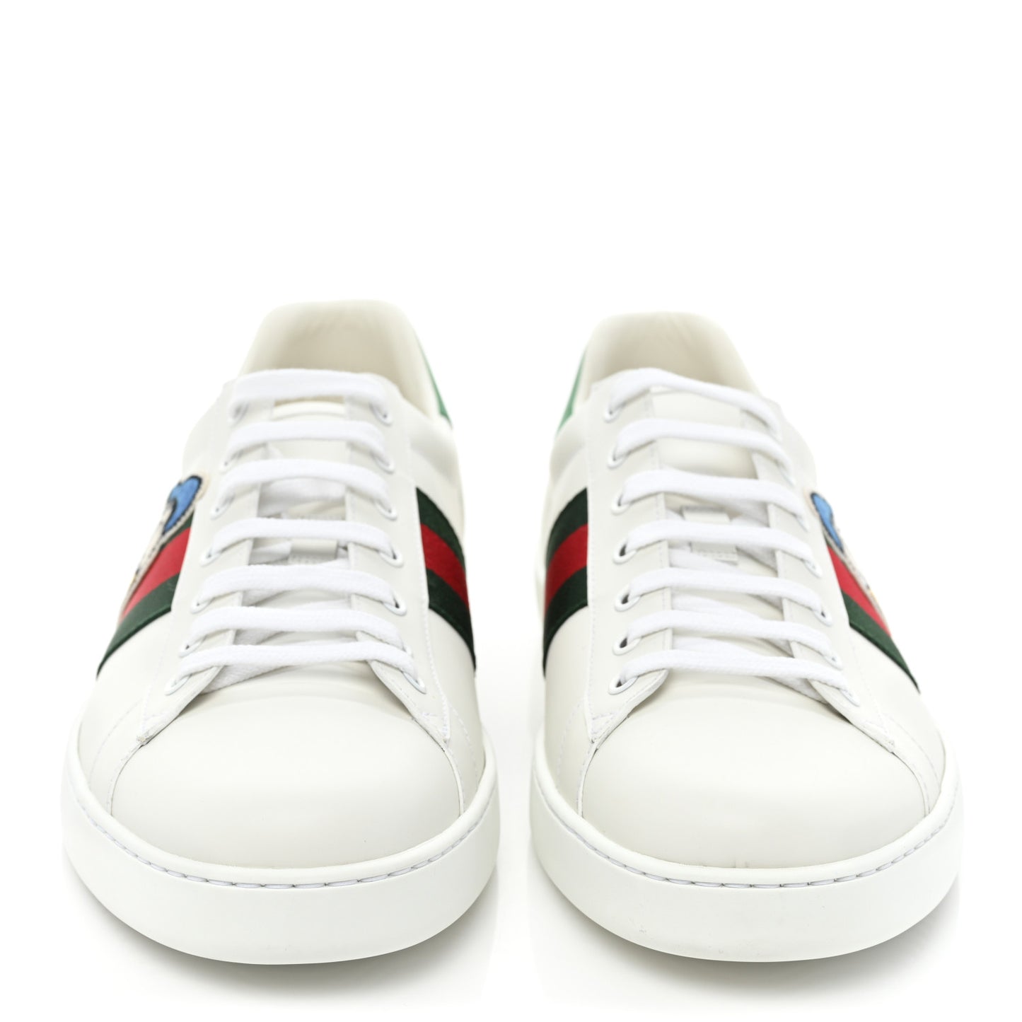 X DISNEY Calfskin Miro Soft Web Donald Duck Mens Ace Sneakers 14.5 White New Shamarock
