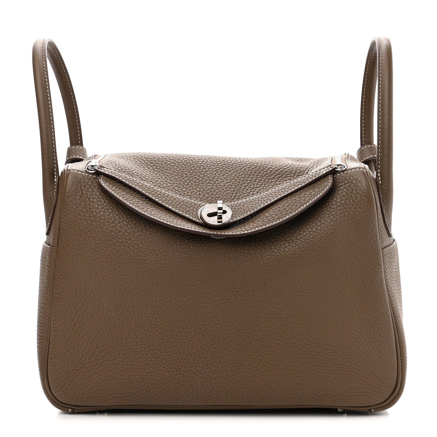 Hermes Taurillon Clemence Lindy 30 Etoupe 1 of 11