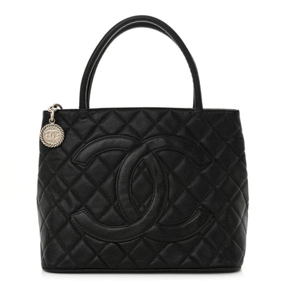 Chanel Caviar Quilted Medallion Tote Black 1 of 17