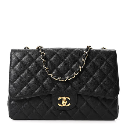 Chanel Caviar Quilted Jumbo Single Flap Black 1 of 10