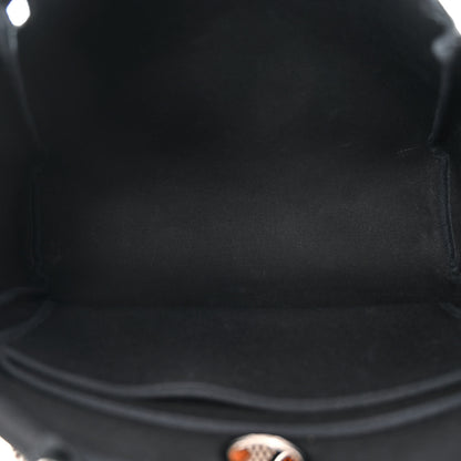 Hermes Toile Vache Calfskin Herbag 30 PM Black Natural 7 of 12