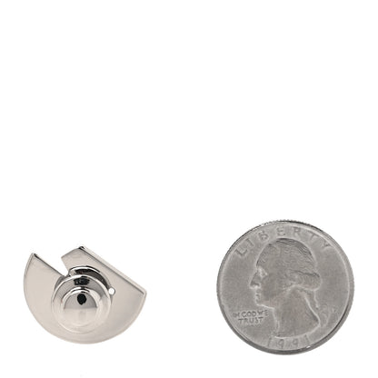 Hermes Palladium Lacquered Clou De Selle Carrousel Badge Pin Navy 2 of 4