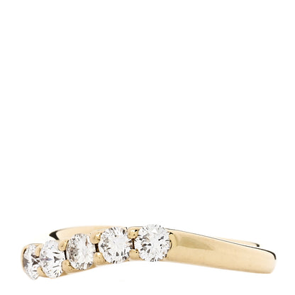 Parker & West by FASHIONPHILE 18K Yellow Gold Diamond .50ctw Curved Ring 53 6.5 3 of 8