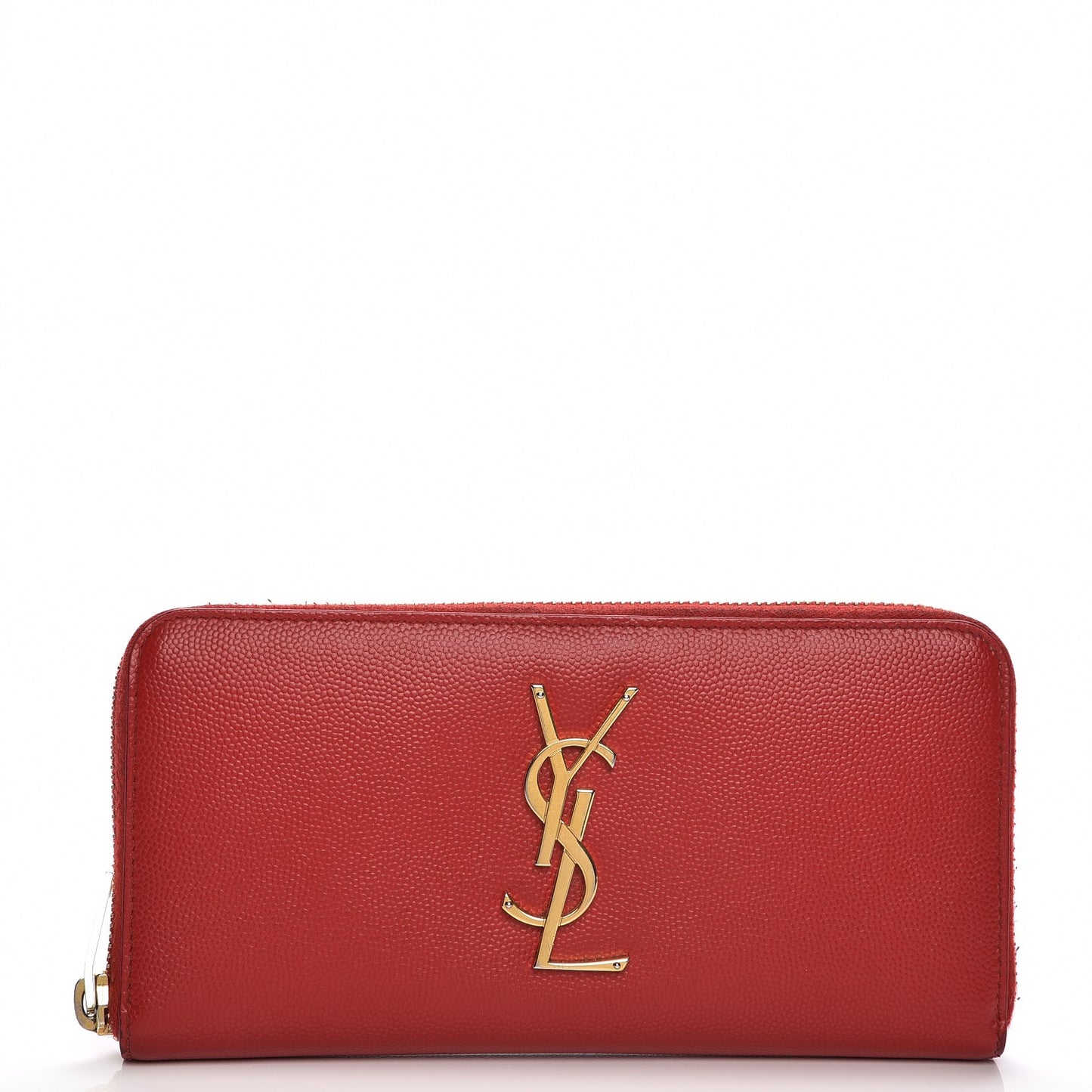 Grain De Poudre Monogram Zip Around Wallet Red