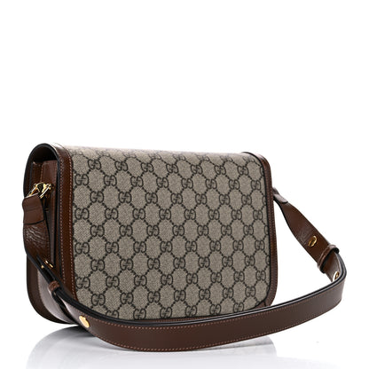 Gucci GG Supreme Monogram Horsebit 1955 Shoulder Bag Beige Brown Sugar 3 of 12