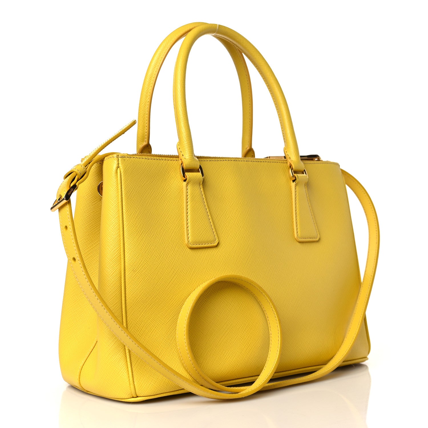 Prada Saffiano Small Galleria Double Zip Tote Soleil 3 of 10