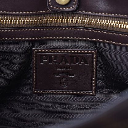 Prada Jacquard Logo Tote Brown 5 of 9