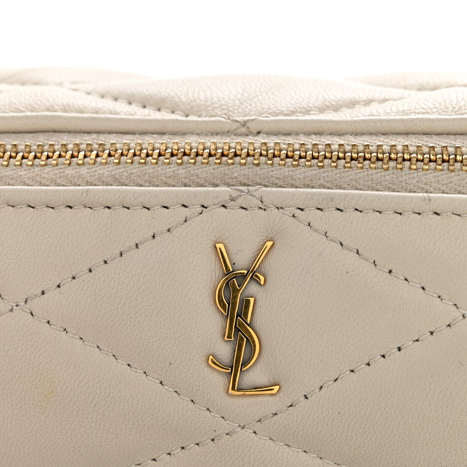 Saint Laurent Lambskin Monogram Mini Sade Tube Bag Crema Soft 12 of 13