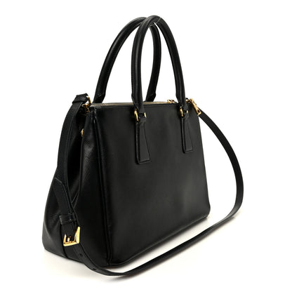Prada Saffiano Small Galleria Double Zip Tote Black 3 of 10