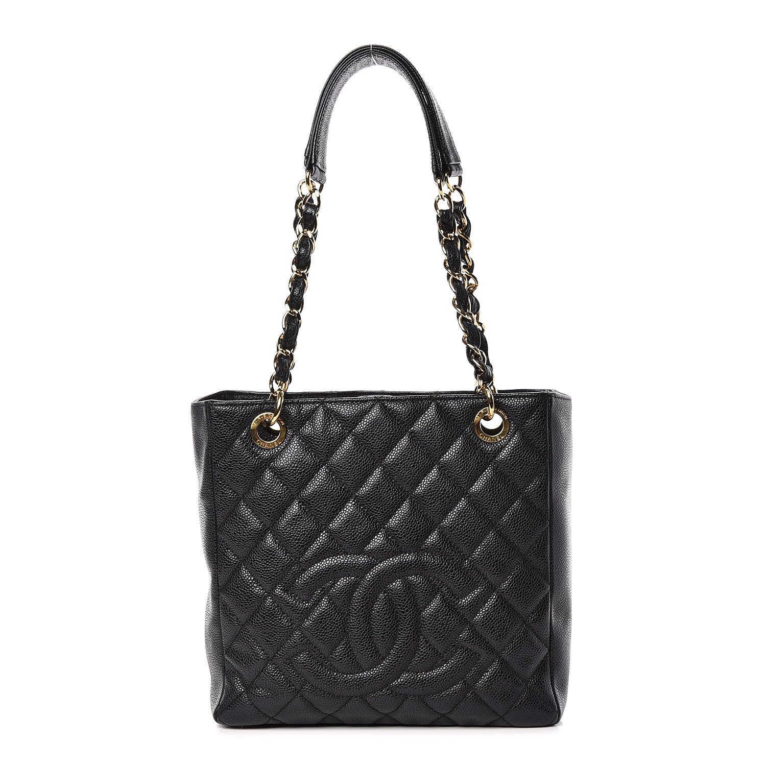 Chanel Caviar Quilted Petit Shopping Tote PST Black 1 of 10