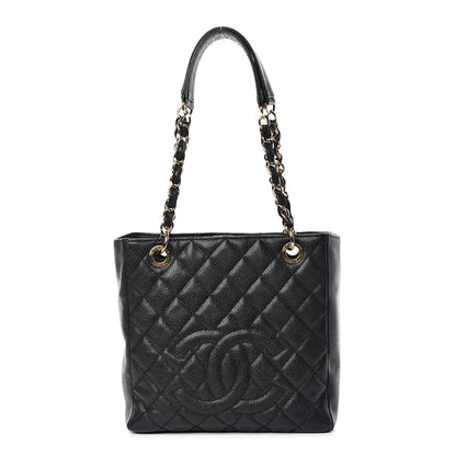 Chanel Caviar Quilted Petit Shopping Tote PST Black 1 of 10