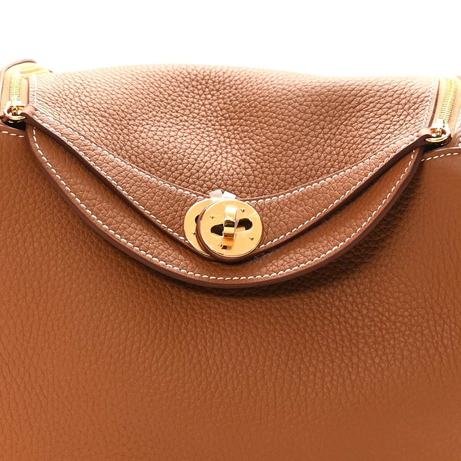 Hermes Taurillon Clemence Lindy 26 Gold 8 of 11