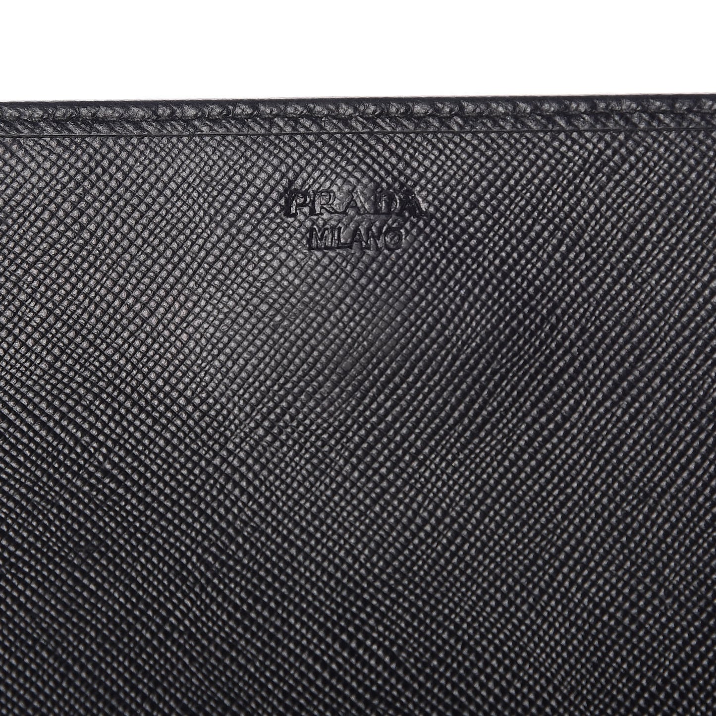 Saffiano Metal Oro Chain Wallet Black