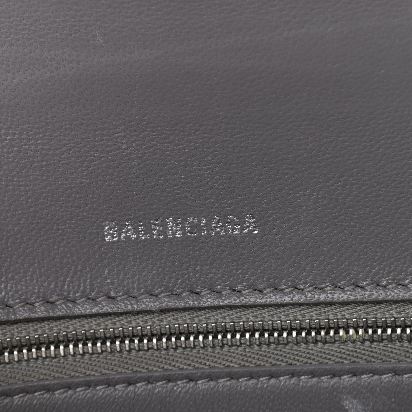 Shiny Box Calfskin Small Hourglass Top Handle Bag Dark Grey