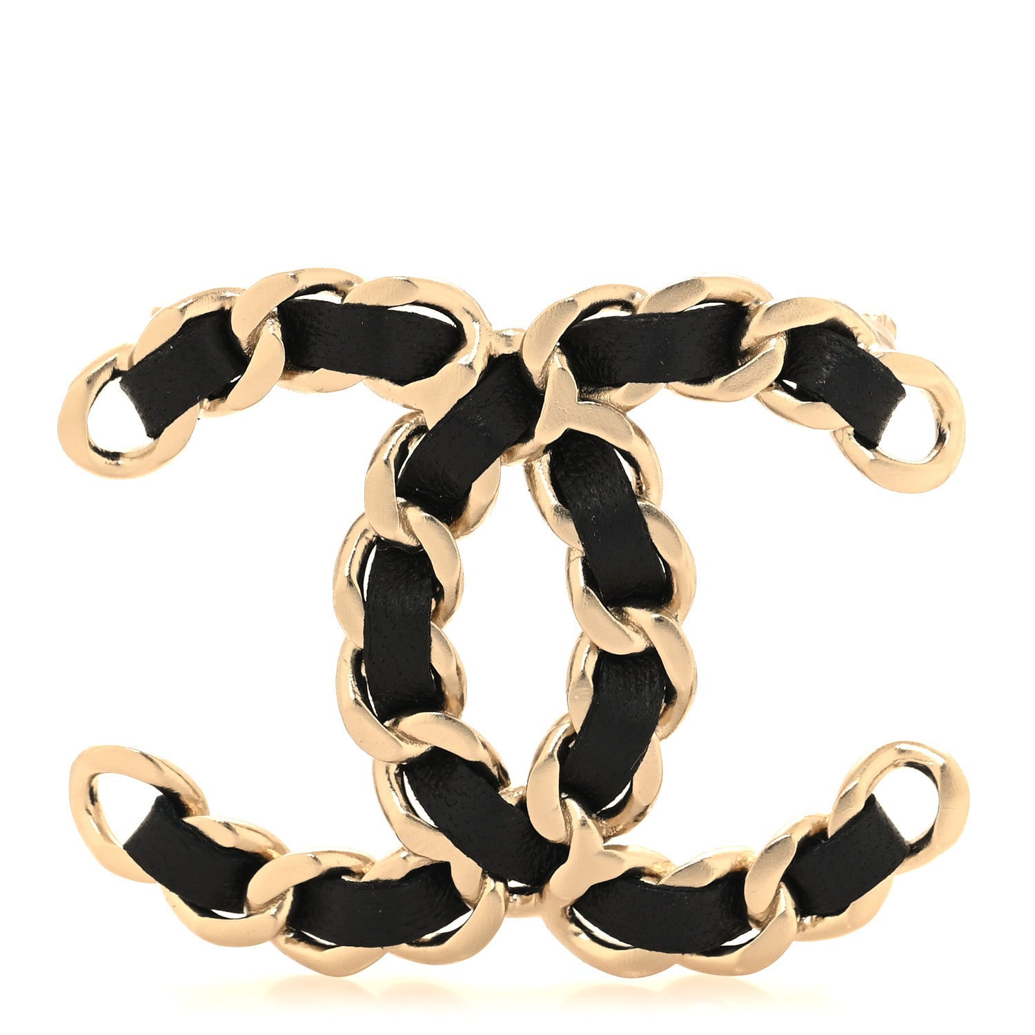 Chanel Lambskin Chain CC Brooch Black 1 of 3