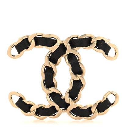 Chanel Lambskin Chain CC Brooch Black 1 of 3