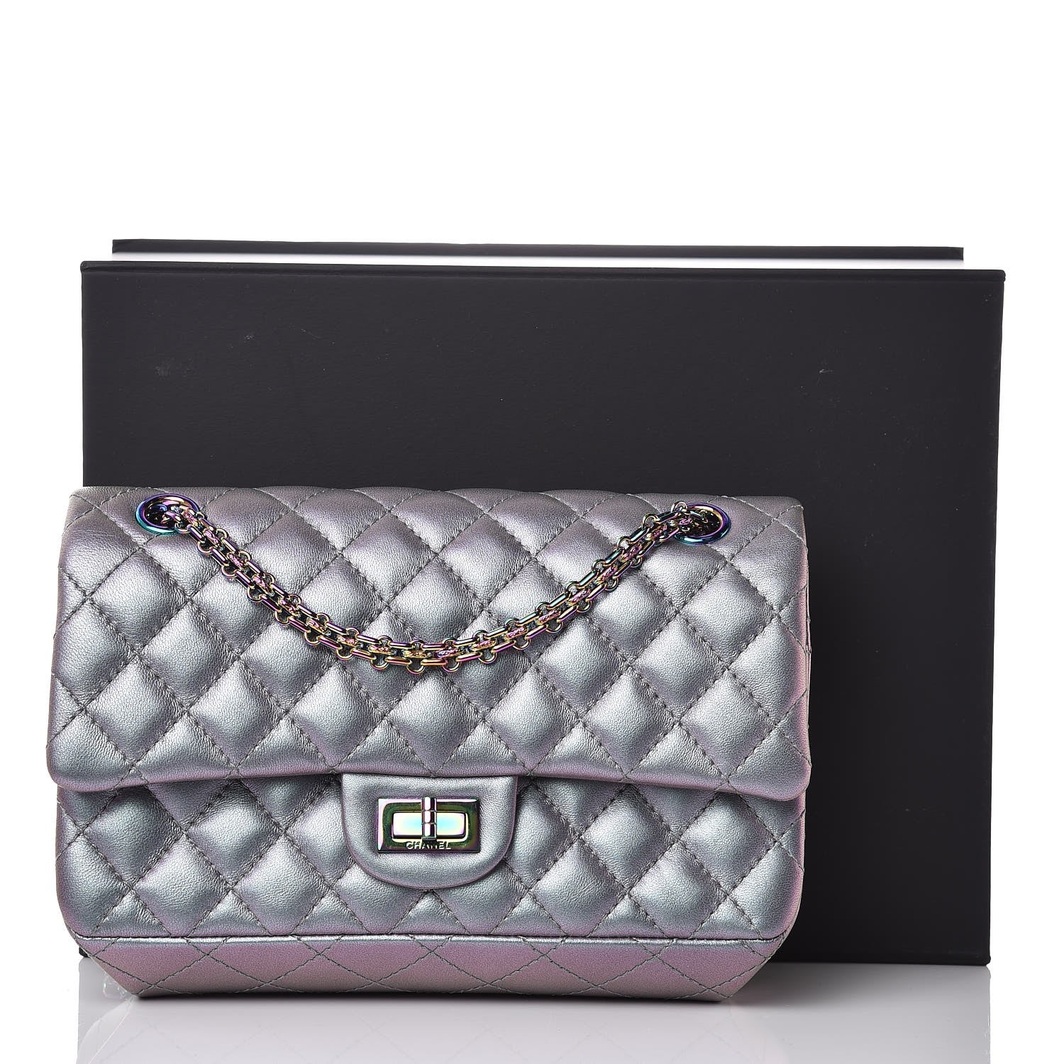 Chanel Iridescent Lambskin Quilted 2.55 Reissue 225 Flap Light Purple 11 of 11