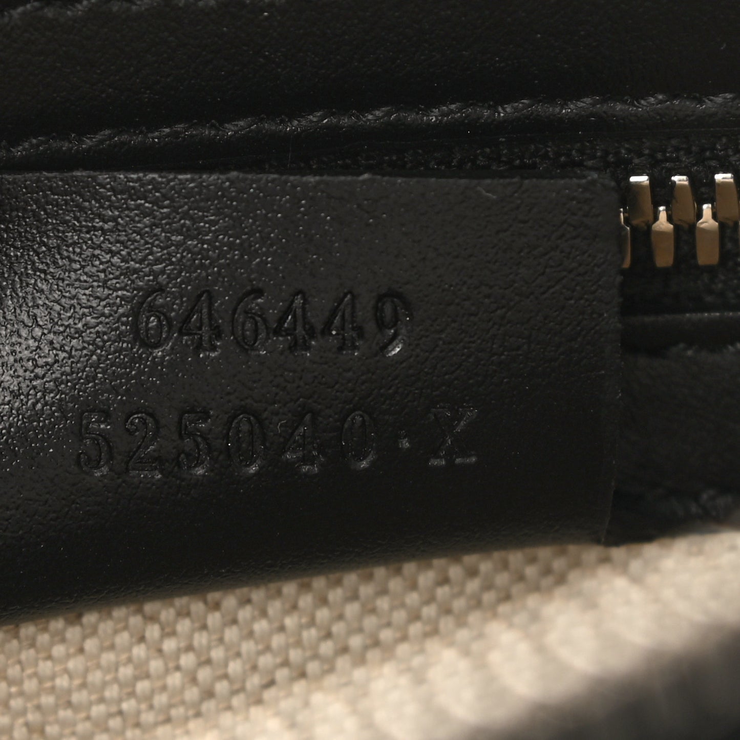 Calfskin GG Tennis Embossed Zip Pouch Black