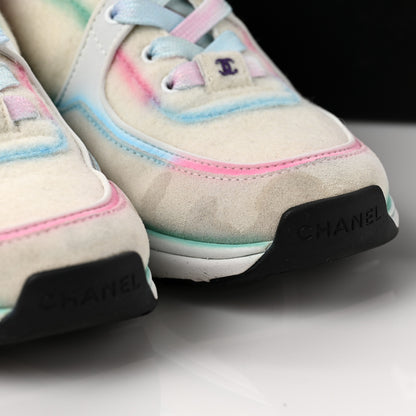 Chanel Wool Suede Calfskin CC Sneakers 36 Multicolor 7 of 8