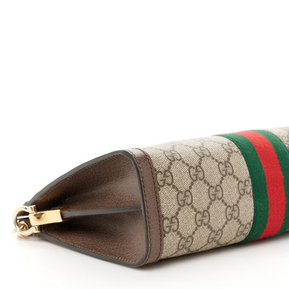 Gucci GG Supreme Monogram Web Small Ophidia Chain Shoulder Bag Brown 10 of 11