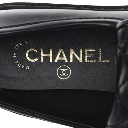 Chanel Lambskin Quilted CC Turnlock Loafers 36 Black 8 of 10