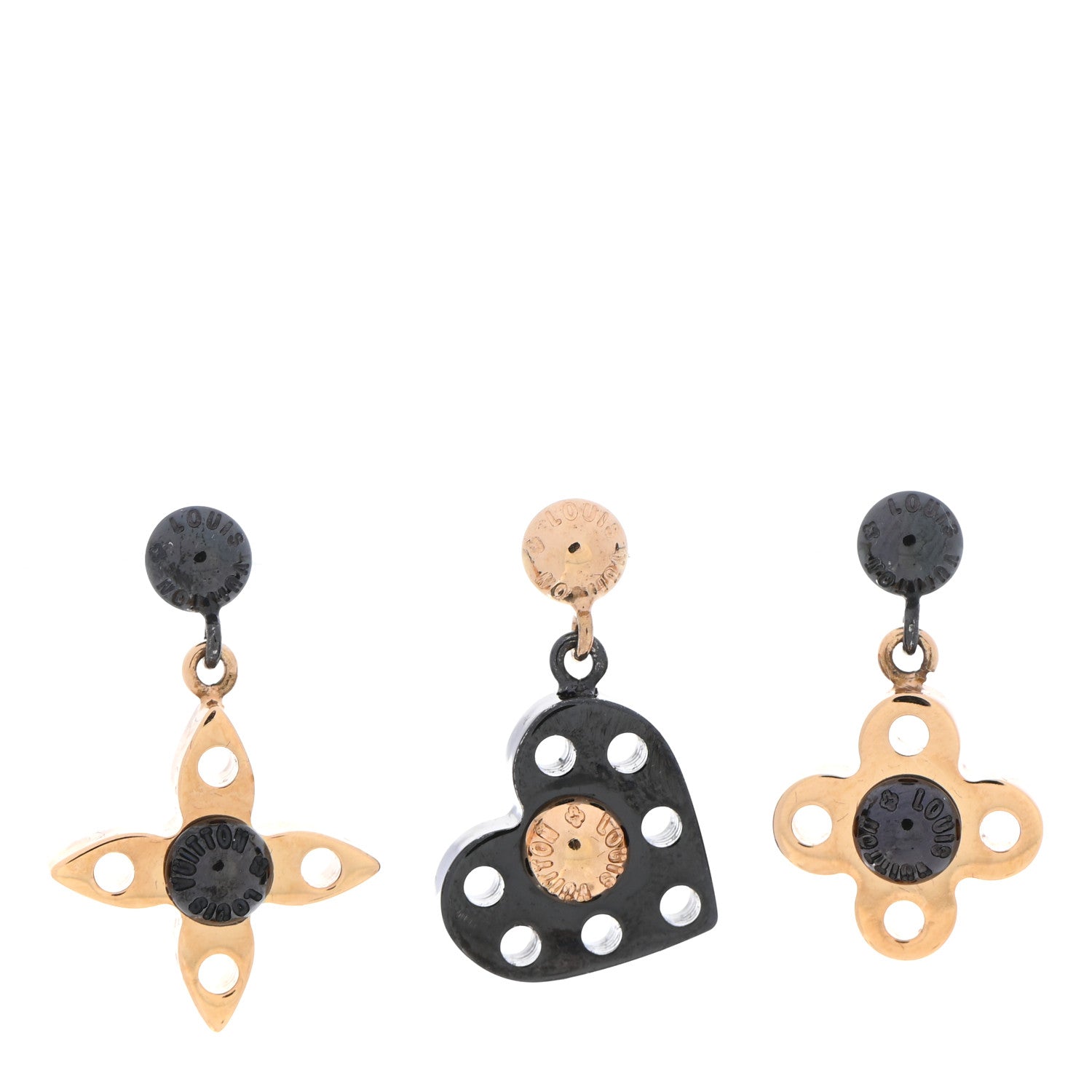 Louis Vuitton Crystal Love Letters Earrings GM Set of 3 1 of 4
