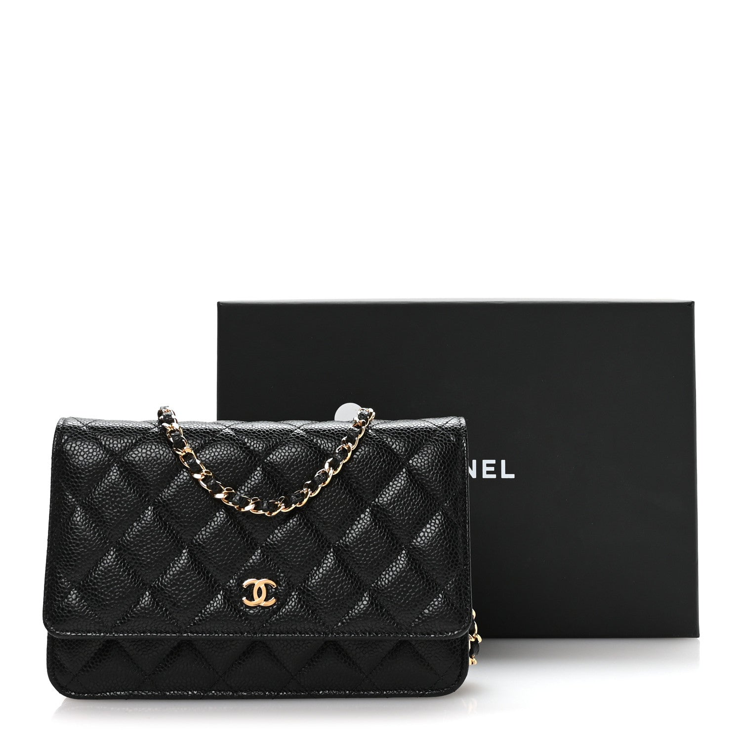 Chanel Caviar Quilted Wallet On Chain WOC Black 11 of 11