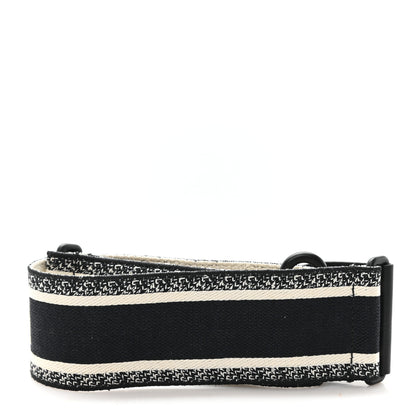 Christian Dior Canvas Embroidered Shoulder Strap Black Ultramatte 2 of 3