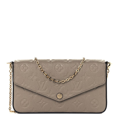 Louis Vuitton Empreinte Pochette Felicie Chain Wallet Tourterelle 1 of 14