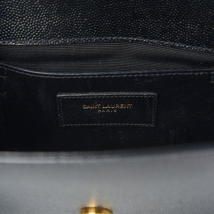 Saint Laurent Grain De Poudre Small Monogram Kate Satchel Black 5 of 8