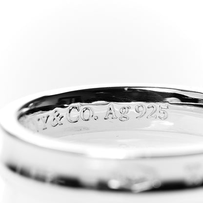 Tiffany Sterling Silver Narrow 1837 Band Ring 58 8.5 4 of 4