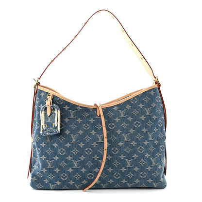 Louis Vuitton Monogram Denim CarryAll MM Blue 1 of 10