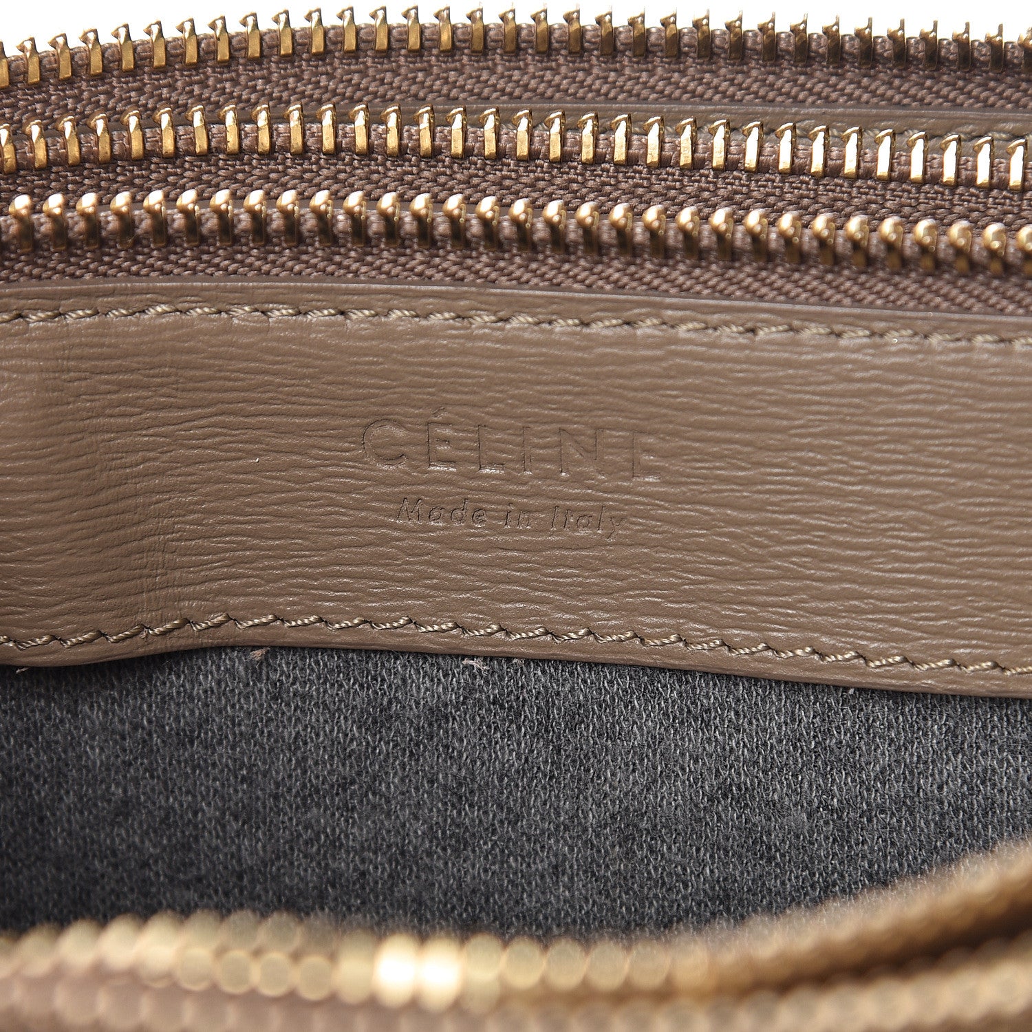 Celine Lambskin Large Trio Crossbody Bag Taupe 8 of 14