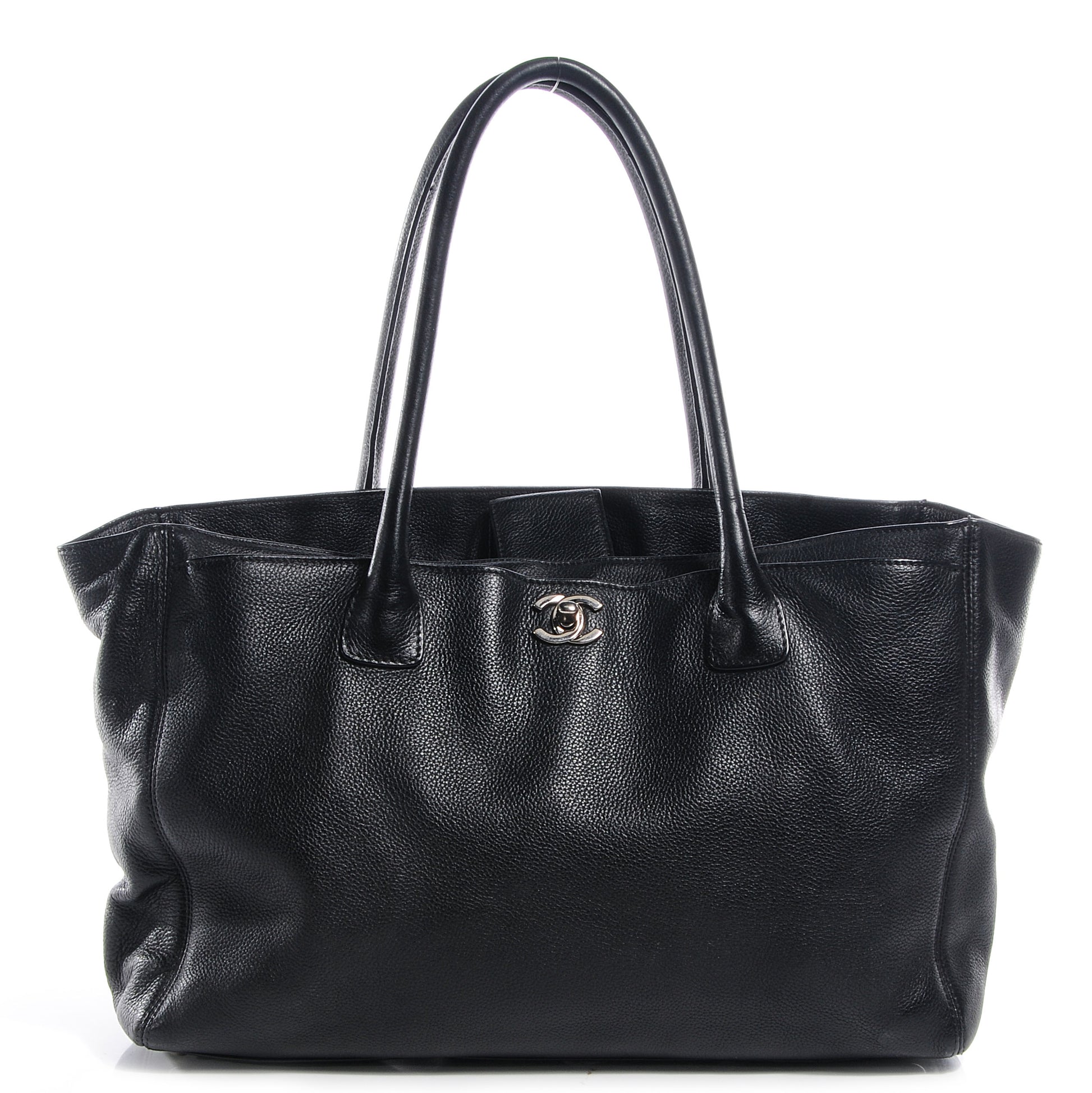 Chanel Calfskin Cerf Executive Shopper Tote Black 1 of 7