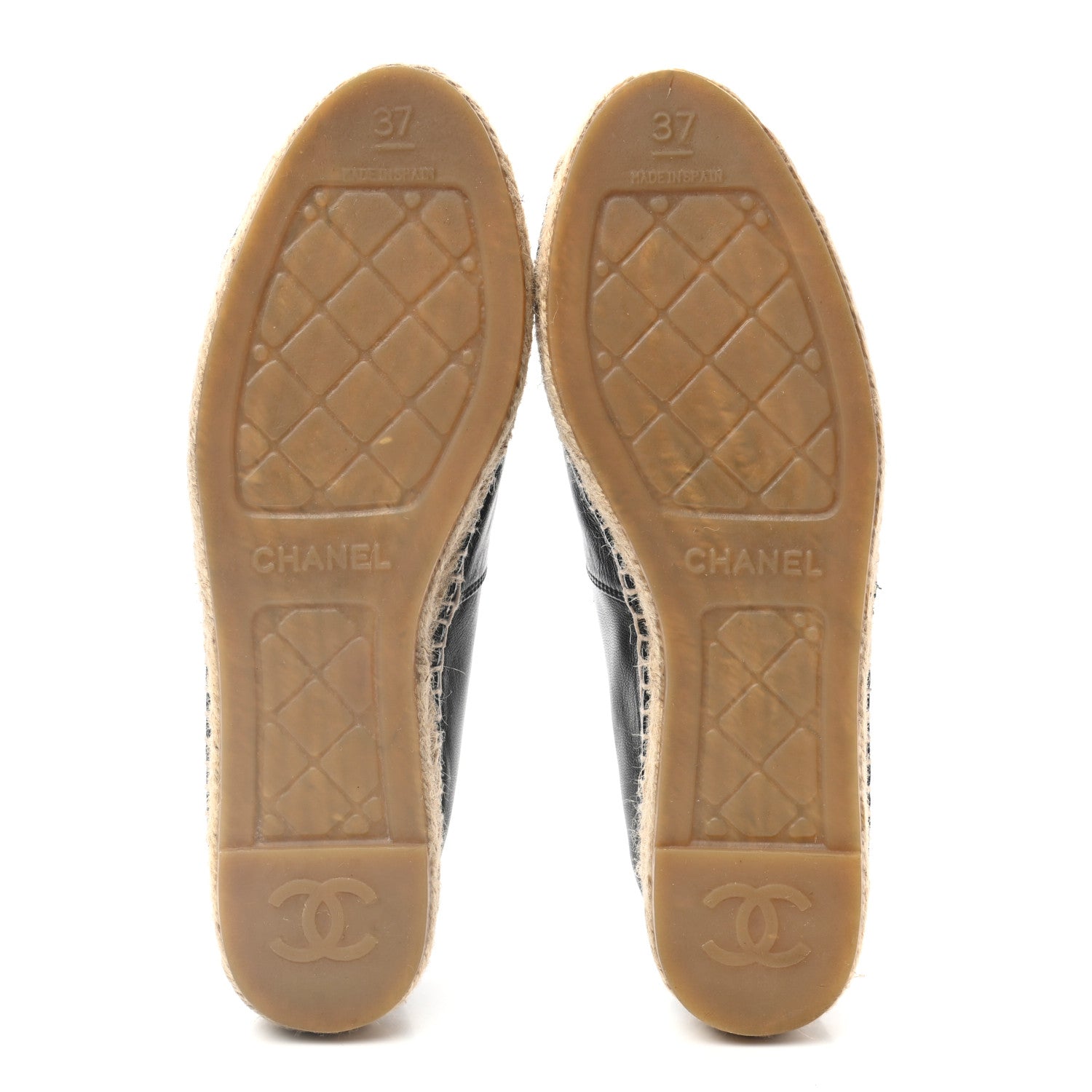 Chanel Lambskin CC Espadrilles 37 Black 5 of 14