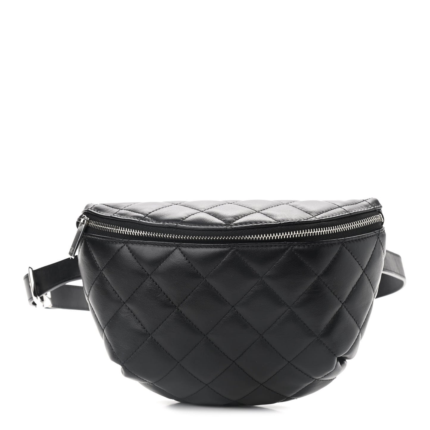 Quilted Waist Belt Bag Black