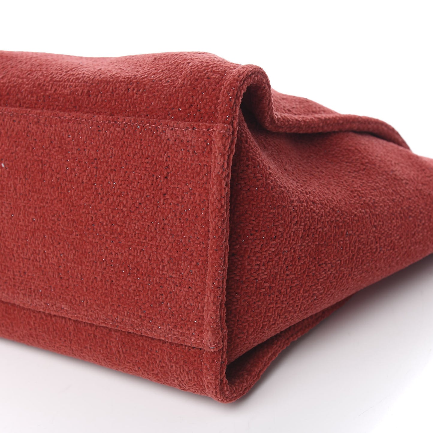 Lurex Boucle Large Deauville Tote Red