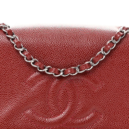 Chanel Caviar Medium Timeless CC Flap Dark Red 8 of 11
