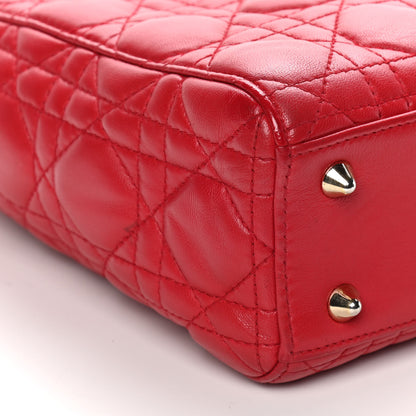 Christian Dior Lambskin Cannage Small Lucky Badges My Lady Dior Red 8 of 10