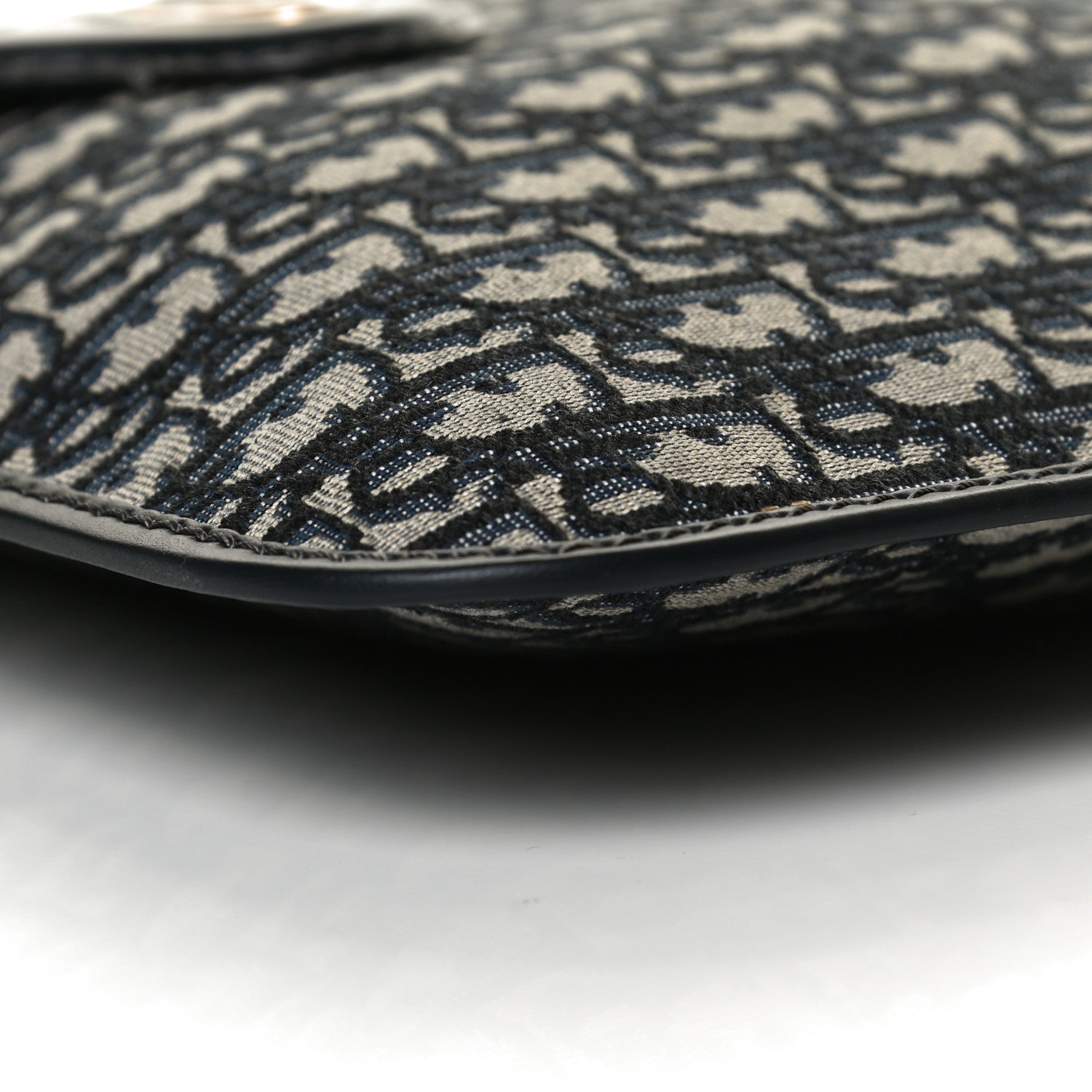 Christian Dior Oblique Fold Over Clutch Blue 9 of 14