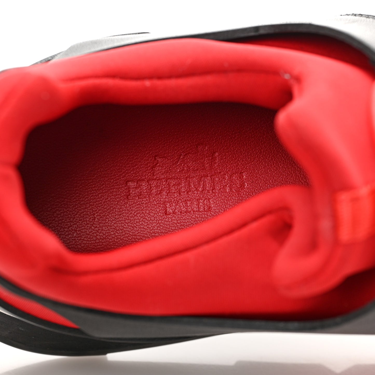Technical Canvas Calfskin Goatskin Womens Player Sneakers 35 Rouge Black