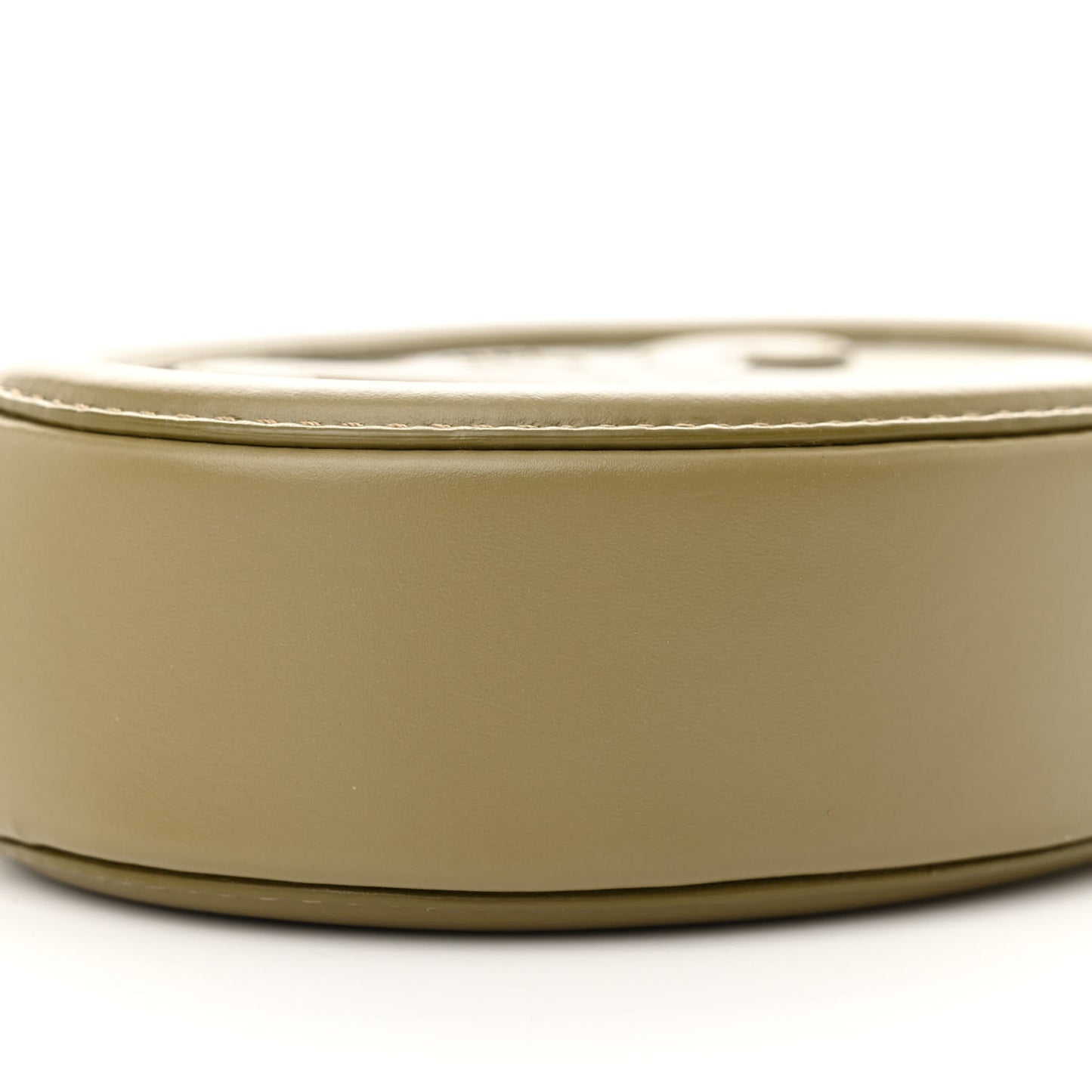 Smooth Calfskin Cuir Small Triomphe Oval Purse Crossbody Olive