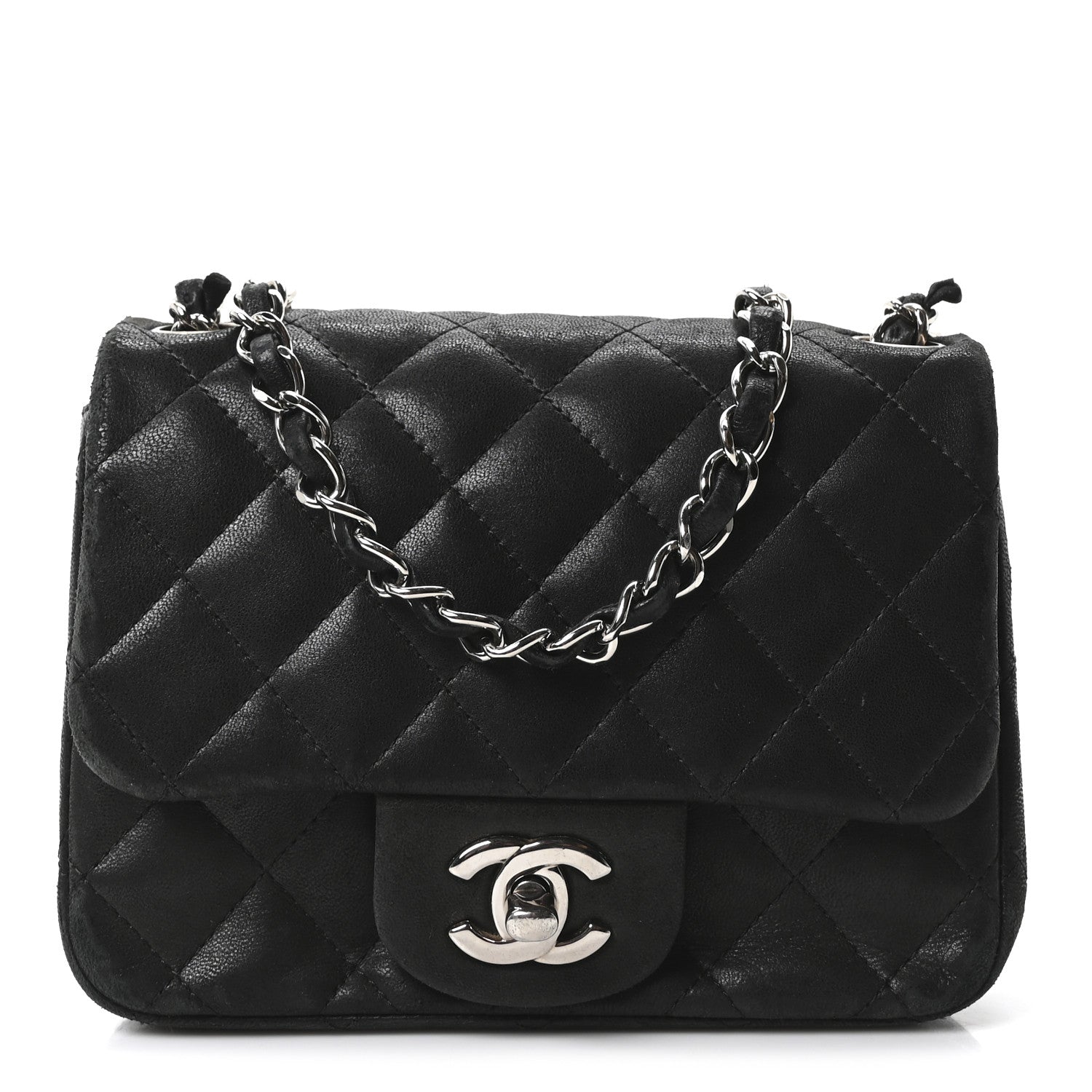Chanel Lambskin Quilted Mini Square Flap Black 1 of 10
