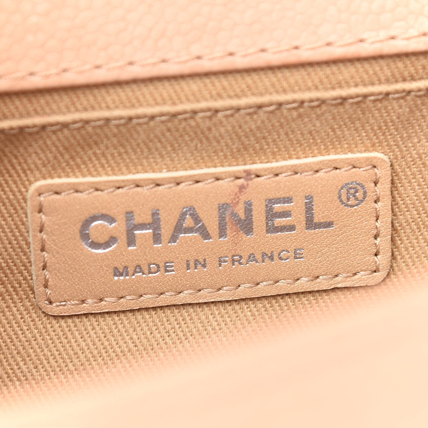 Chanel Caviar Stitched Medium Boy Flap Dark Beige 5 of 11