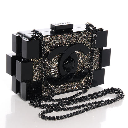 Chanel Crystals Lego Clutch Black 3 of 7