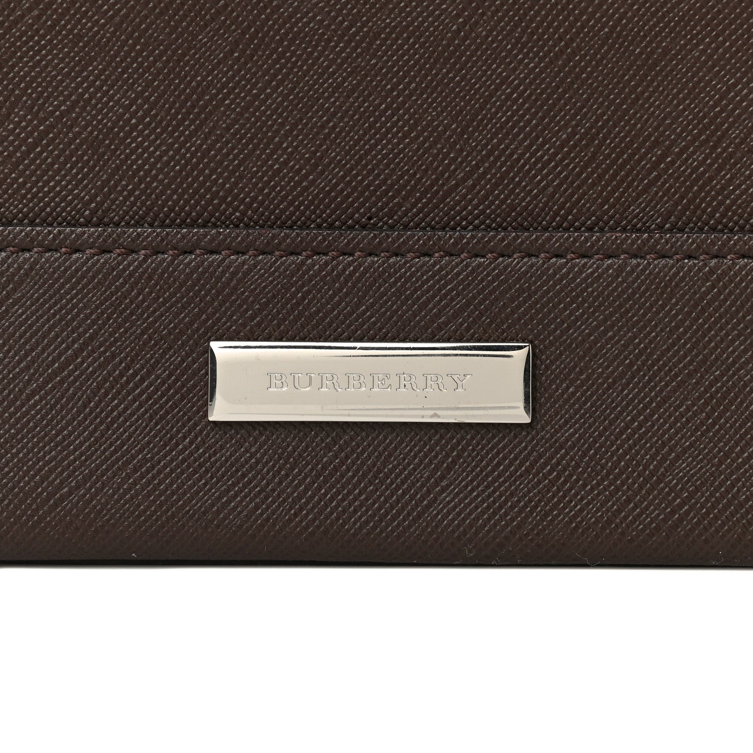 Burberry Saffiano Top Handle Tote Brown 10 of 12