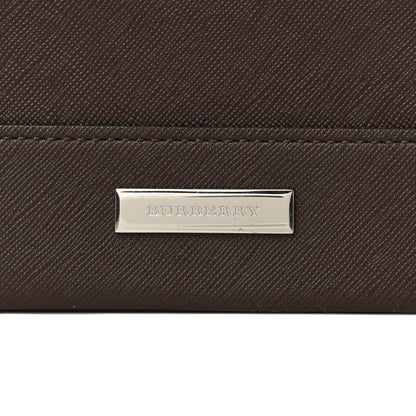 Burberry Saffiano Top Handle Tote Brown 10 of 12