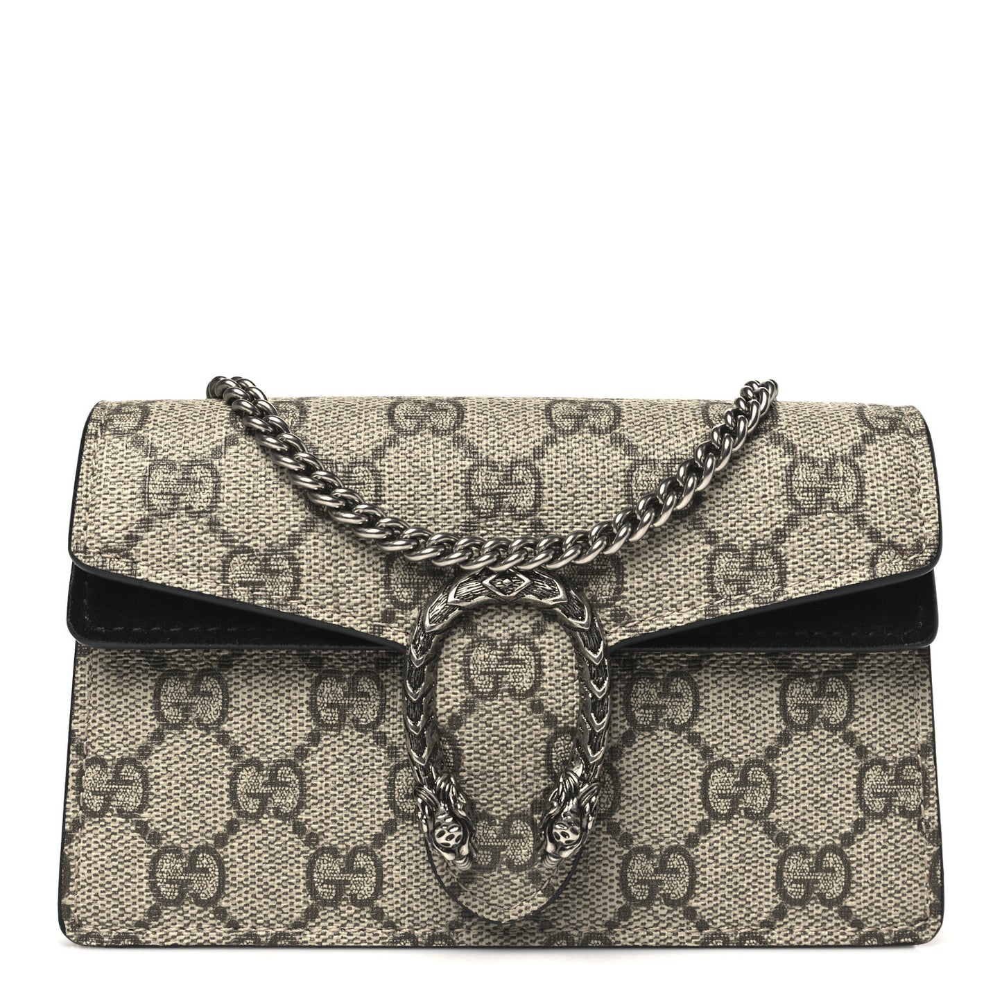 GG Supreme Monogram Super Mini Dionysus Shoulder Bag Black