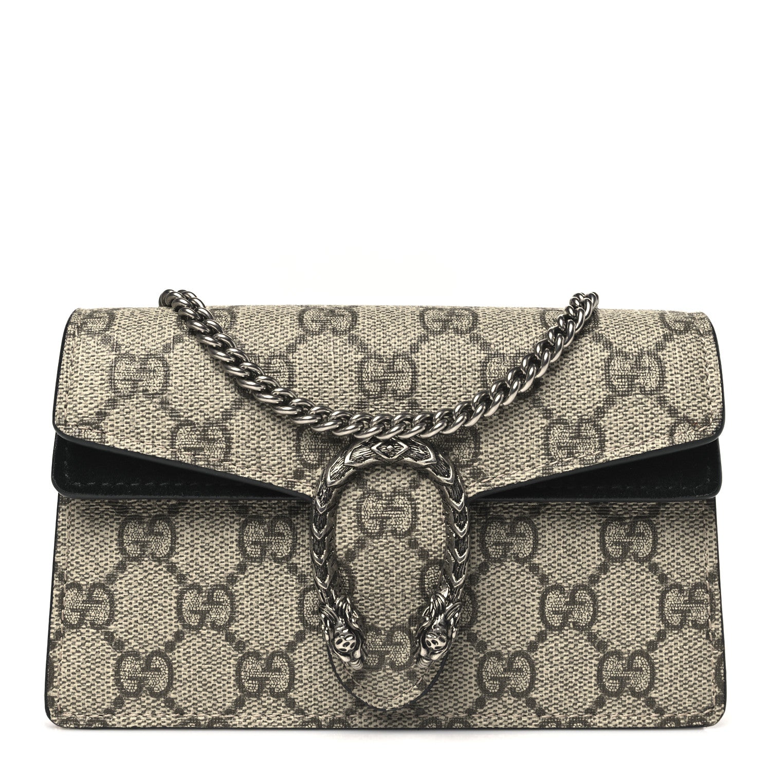 Gucci GG Supreme Monogram Super Mini Dionysus Shoulder Bag Black 1 of 10
