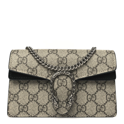 Gucci GG Supreme Monogram Super Mini Dionysus Shoulder Bag Black 1 of 10